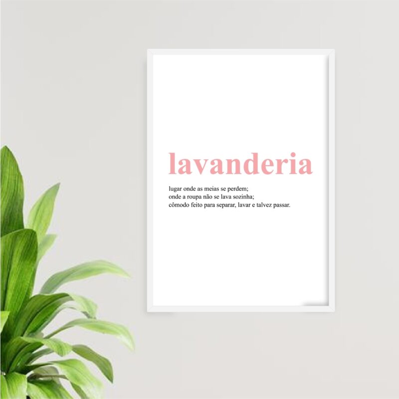 Quadro Lavanderia Significado Rosa