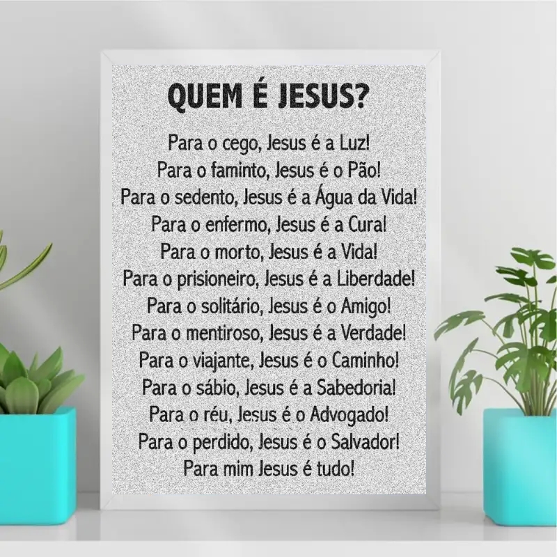 Quadro Decorativo Quem É Jesus