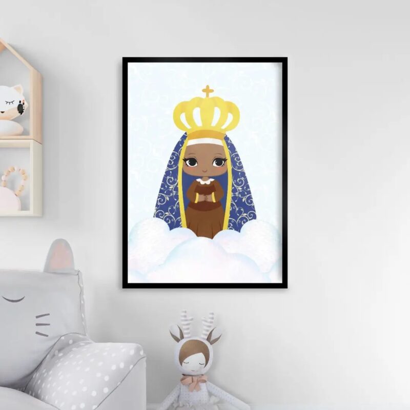 Quadro Nossa Senhora Aparecida Baby Azul