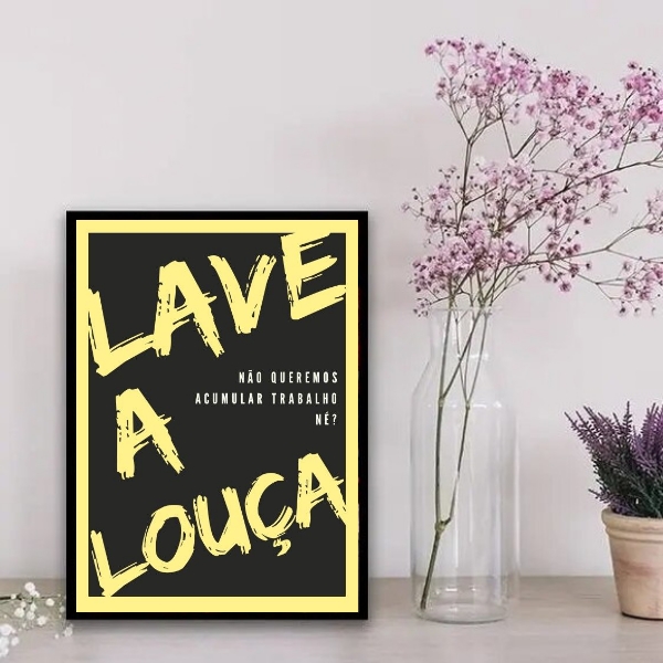 Quadro Para Cozinha Lave A Louça