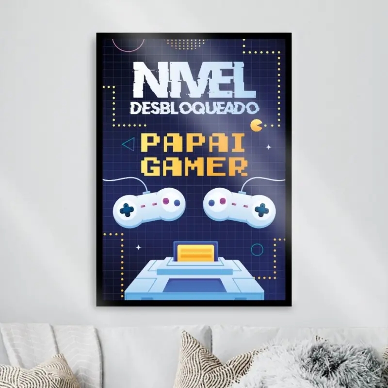 Quadro Decorativo Papai Gamer
