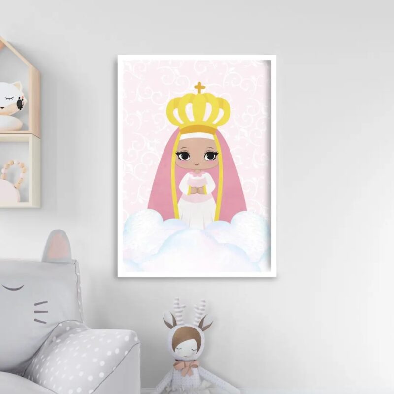 Quadro Nossa Senhora Aparecida Baby Rosa