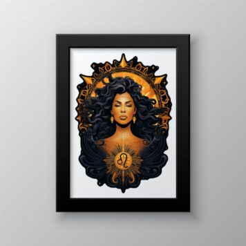 Quadro Decorativo Signo De Leão