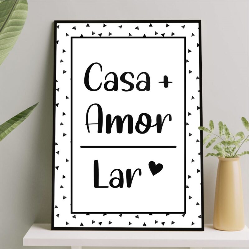Quadro Decorativo Casa Amor Lar