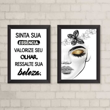 Kit 2 Quadros Extensão De Cílios Valorize Seu Olhar