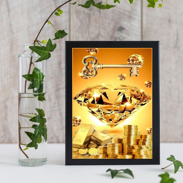 Quadro Arquétipo Da Prosperidade Ouro Diamante