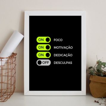 Quadro Foco Motivação Dedicação
