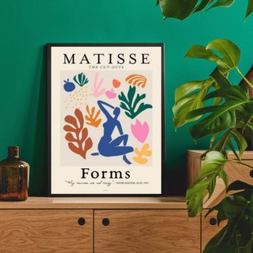 Quadro Decorativo Abstrato Formas De Matisse