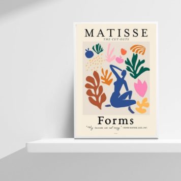 Quadro Decorativo Abstrato Formas De Matisse