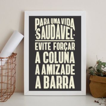 Quadro Conselho Para Uma Vida Saudável