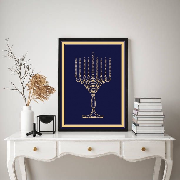 Quadro Decorativo Judaico Menorah