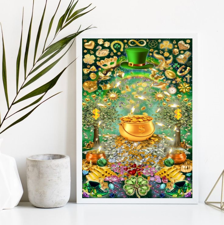 Quadro Arquétipo Da Prosperidade Pote De Ouro