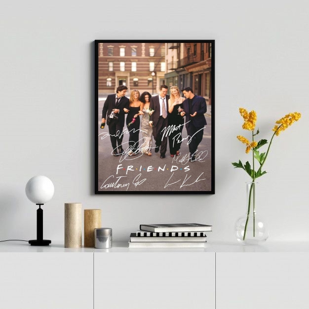 Quadro Decorativo Friends Assinaturas Atores
