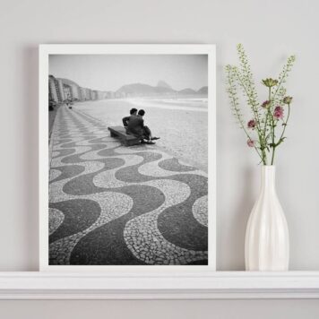 Quadro Foto Rio De Janeiro Antigo Casal Copacabana