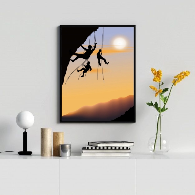 Quadro Decorativo Escalada Fotografia