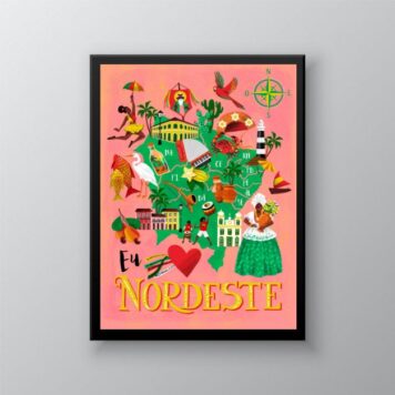 Quadro Decorativo Eu Amo Nordeste