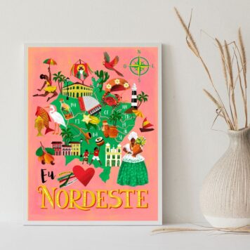 Quadro Decorativo Eu Amo Nordeste
