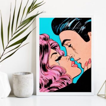 Quadro Decorativo Pop Arte Casal