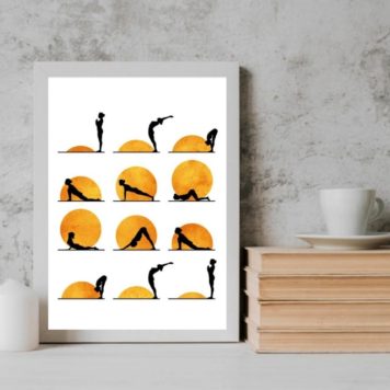 Quadro Decorativo Posições De Yoga