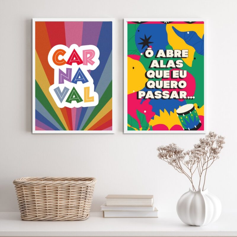 Kit 2 Quadros Decorativos Carnaval- Ô Abre Alas