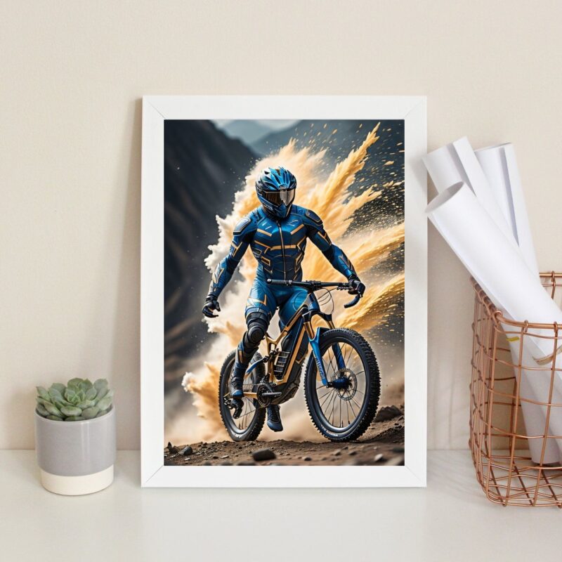 Quadro Decorativo Ciclista- Mountain Bike