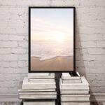 Quadro Decorativo Fotografia Branca E Bege Praia