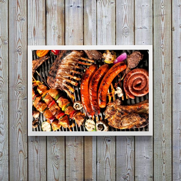 Quadro Decorativo Fotografia Carnes Churrasco