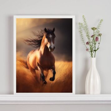 Quadro Decorativo Fotografia Cavalo Marrom