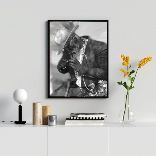 Quadro Decorativo Fotografia Preto Velho
