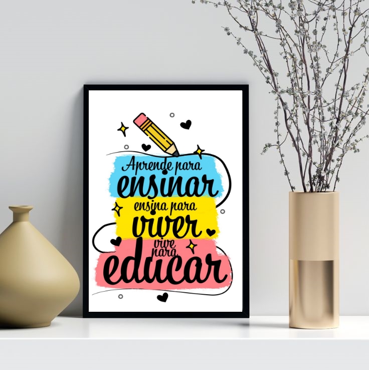 Quadro Decorativo Homenagem Para Professores
