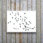 Quadro Decorativo Minimalista Pássaros Voando