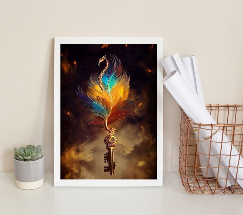 Quadro Decorativo Arquétipo Fênix- Chave