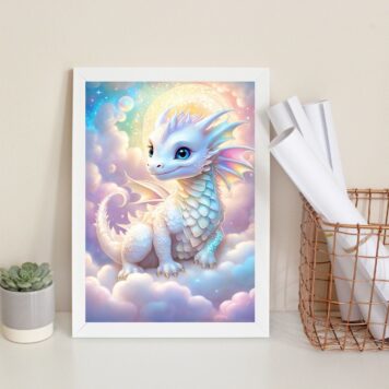 Quadro Decorativo Bebê Dragão