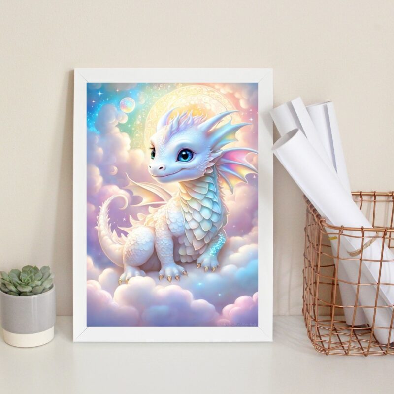 Quadro Decorativo Bebê Dragão