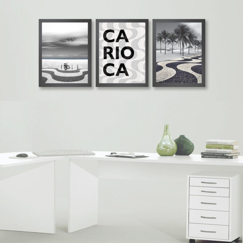 Kit 3 Quadros Rio De Janeiro - Copacabana
