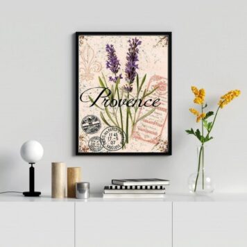 Quadro Decorativo Lavanda Provence Retrô