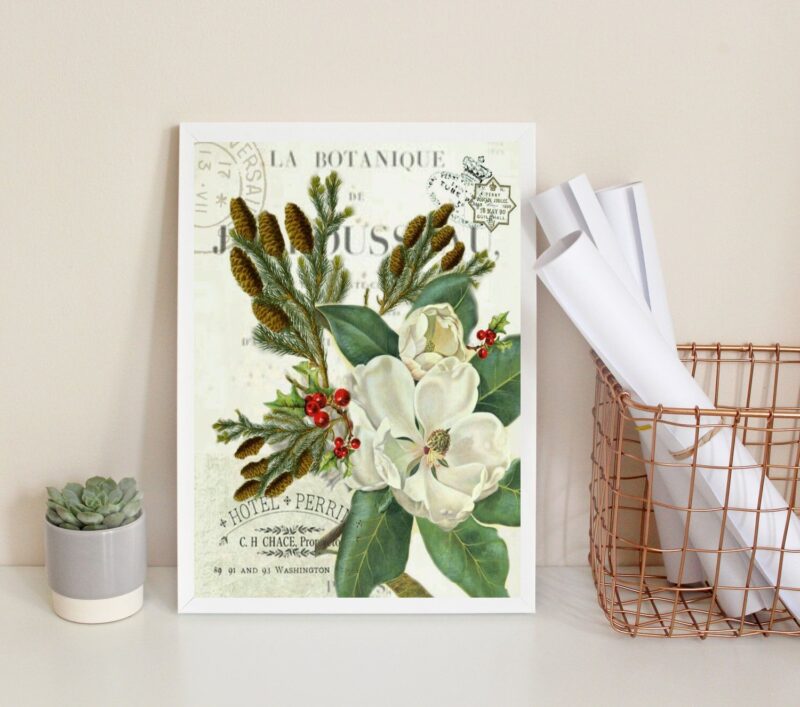 Quadro Decorativo Vintage Magnólia
