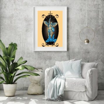 Quadro Arcanjo Miguel Arte Digital- 60x48 Cm