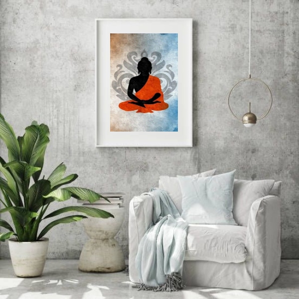 Quadro Decorativo A Arte Da Meditação- 60X48 Cm