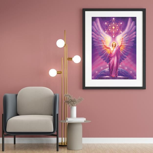 Quadro Decorativo Arcanjo Metatron- 60x48 Cm