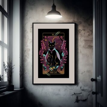 Quadro Decorativo Carta The Cat- 60x48 Cm