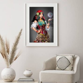 Quadro Decorativo Cigana Vidente- 60x48 Cm