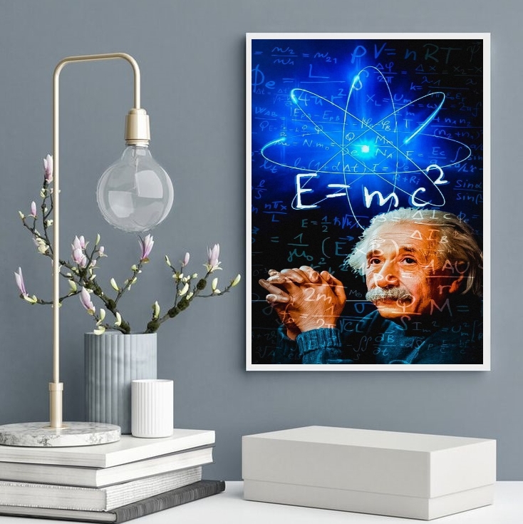 Quadro Decorativo Einstein- Fórmula