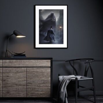 Quadro Decorativo Exú Capa Preta- 60x48 Cm