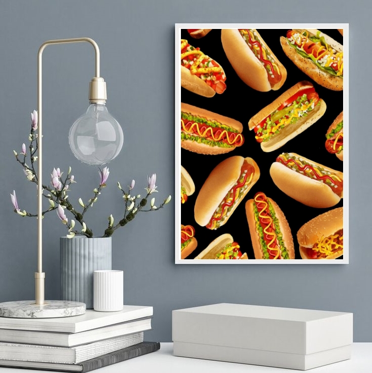 Quadro Decorativo Fotografia Cachorro Quente