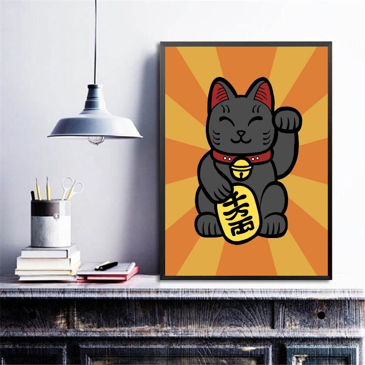 Quadro Decorativo Maneki Neko