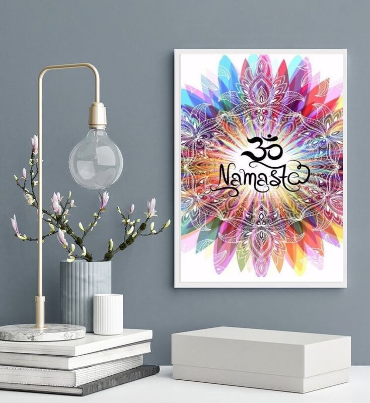 Quadro Decorativo Namastê Aquarela