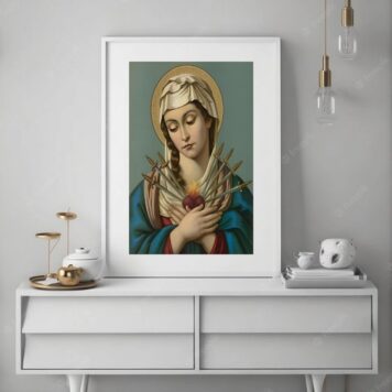 Quadro Decorativo Nossa Senhora Das Dores- 60x48 Cm