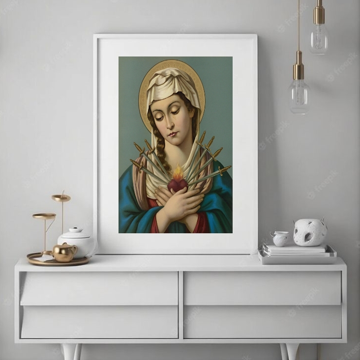 Quadro Decorativo Nossa Senhora Das Dores- 60x48 Cm