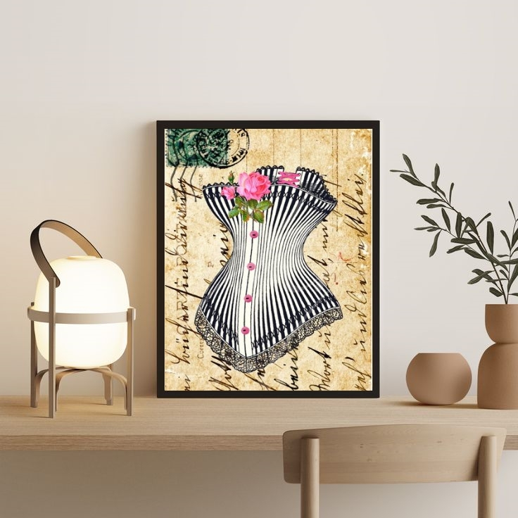 Quadro Decorativo Vintage Corpete